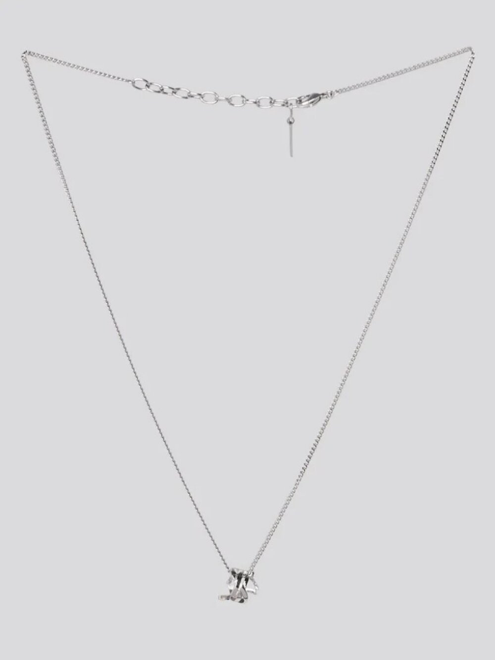 Yves Saint Laurent Silvertone Metal Opyum Twist Necklace